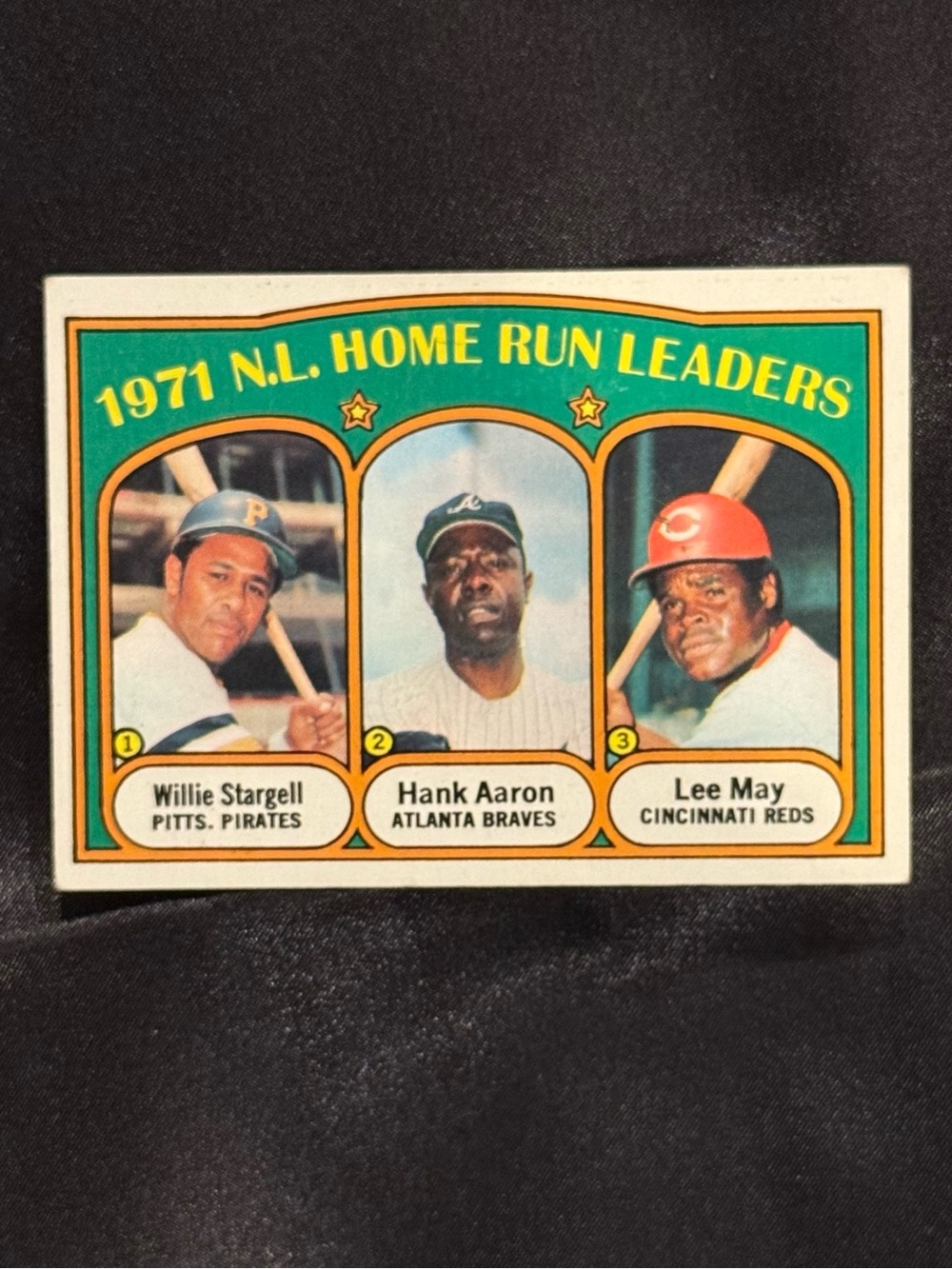 Willie Stargell, Hank Aaron, Lee May #89, Topps, HOF, 1972,  NL Home Run Leaders